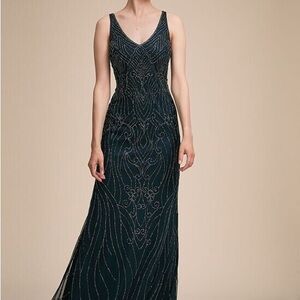 BHLDN Sutton Beaded Maxi Dress in Midnight Blue